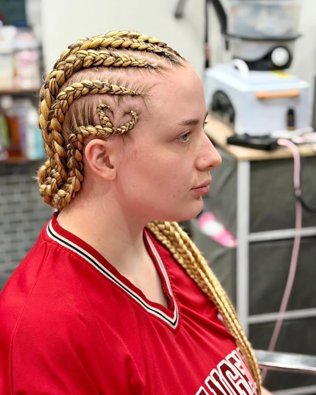 Female cornrow braids by Nessa's Touch Salon
