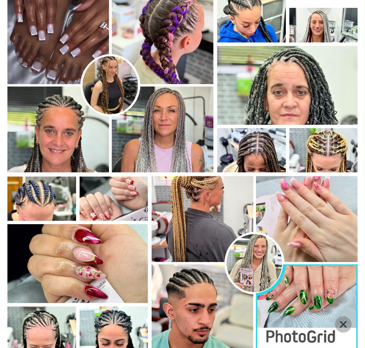 Braided hairstyle by Nessa's Touch Salon