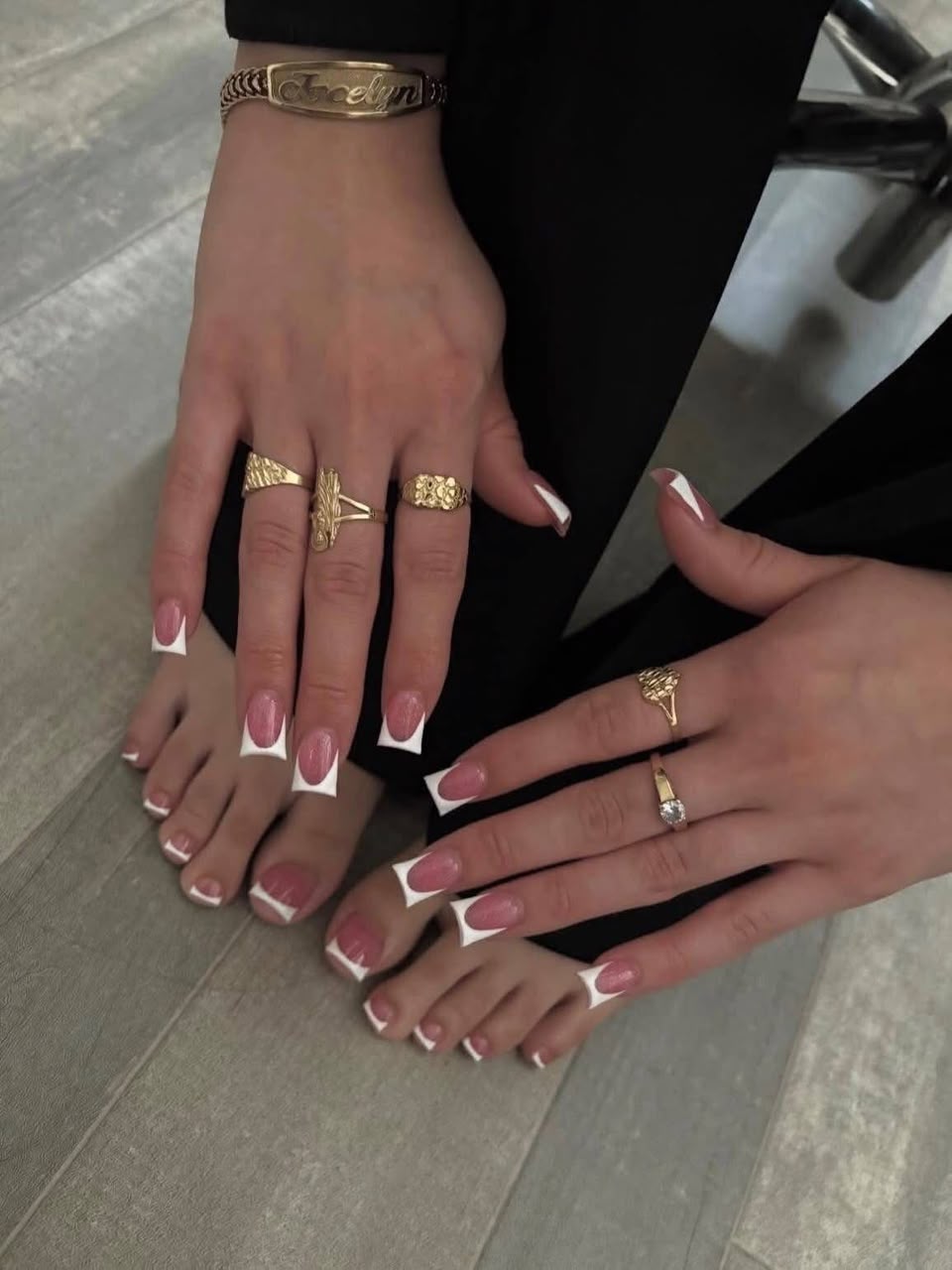 Matching nails and toenails by Nessa's Touch Salon